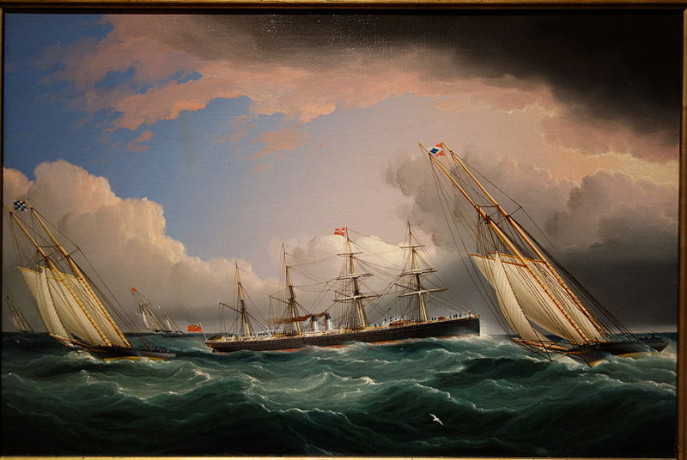 New_York_Yacht_Club_Race_by_James_Edward_Buttersworth,_c._1871,_oil_on_canvas_-_New_Britain_Museum_of_American_Art_-_DSC09266